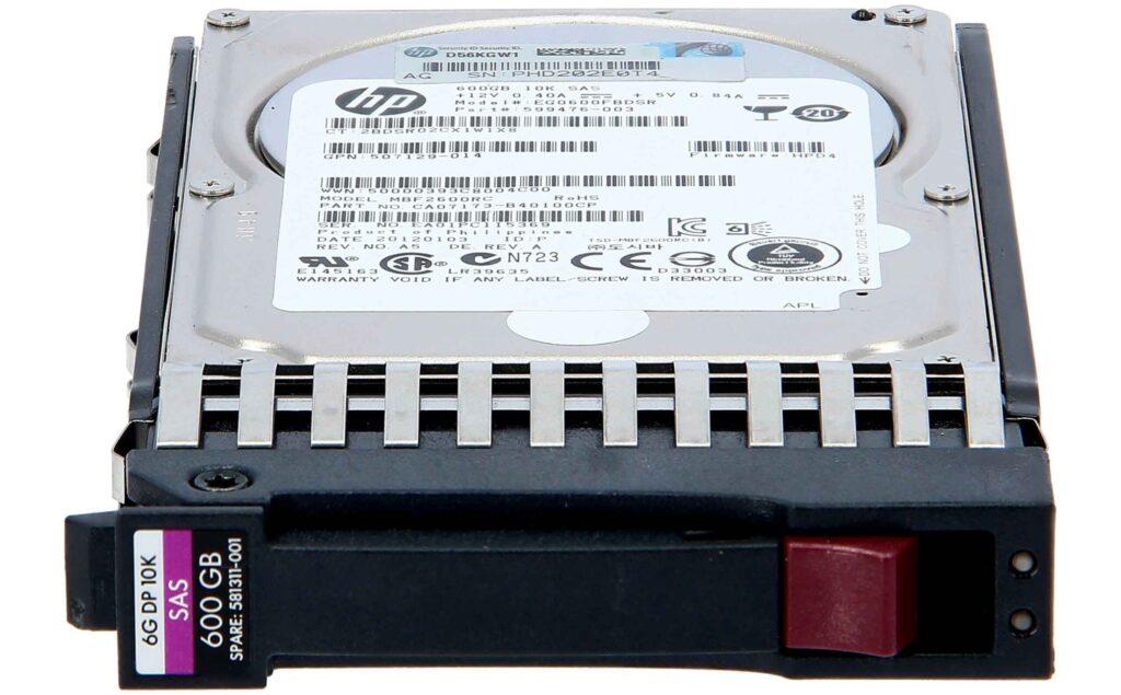 هارد سرور HP 600GB SAS 10K 6G SFF G7